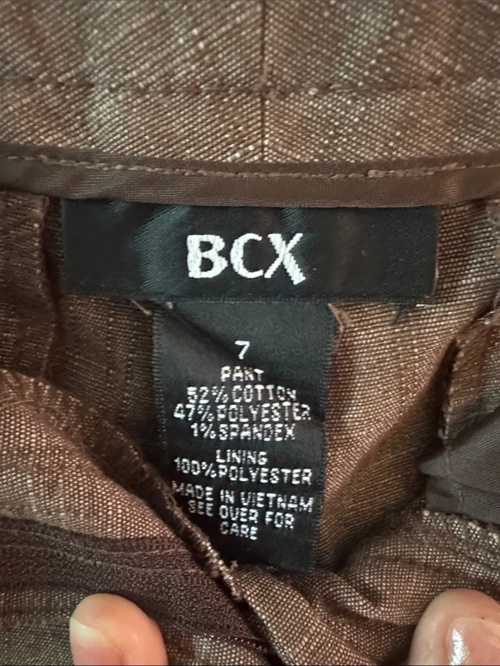 BCX Brown Textured Dress Shorts